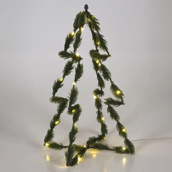 Keinotekoinen joulukuusi, valoisa, vihreä, 30 LED, 40 cm