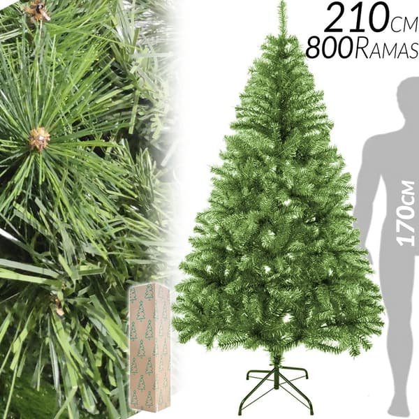 Joulukuusi, 210 cm korkea, 800 oksaa,210cm 800 kärkeä