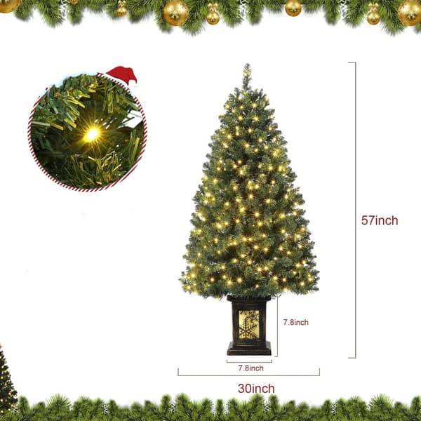 Kunstig Juletræ, 145 cm Højde, 300 Varm Hvide LED-lamper,SOM VIST