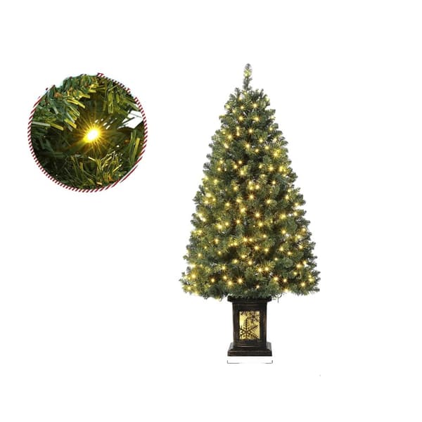 Kunstig Juletræ, 145 cm Højde, 300 Varm Hvide LED-lamper,SOM VIST