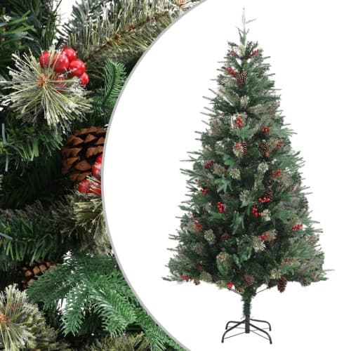 Plastgran med kottar grön 225 cm PVC&PE