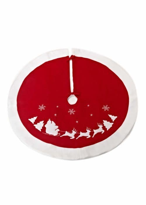 Heitmann deco - 82650 - Heitmann Brauns Coton Couverture, ca. 90 cm, Röd/Vit