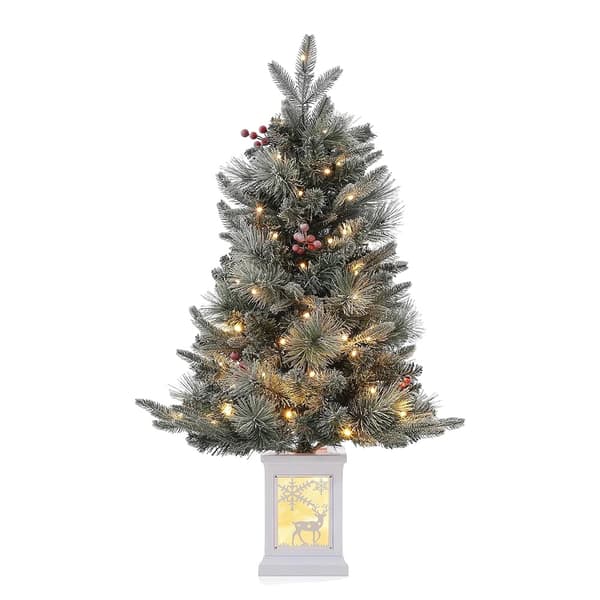 Tekok Christmas-puu, esivalmistettu 78 LED-valolla, hirvijalka,Elk Base