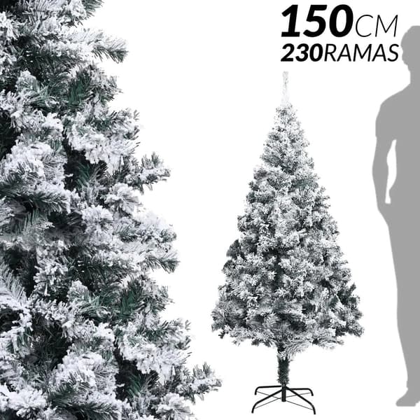 Julgran, 180 cm 450 snöiga grenar, 150 cm 230 snöiga grenar,150cm 230 snöiga grenar