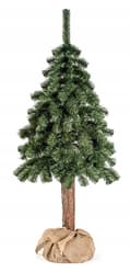 Miniatyrbild 3 av 5: Grön julgran i en jutepåse på en 180 cm stam