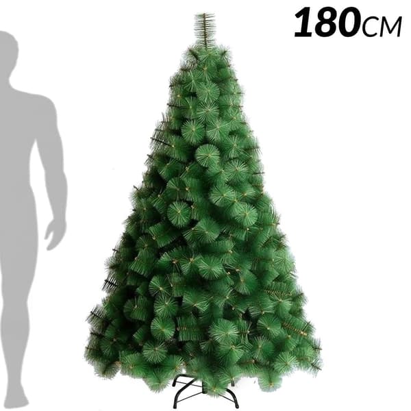 Julgran, Glittrande Tunna Blad, Flexibla Grenar, 180cm, Förseglad Vik