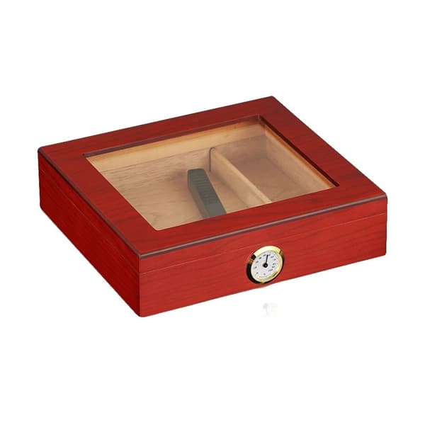 Cedertræ Rejse Humidor, Hygrometer Luftfugter, Cigar Etui, Stil 4
