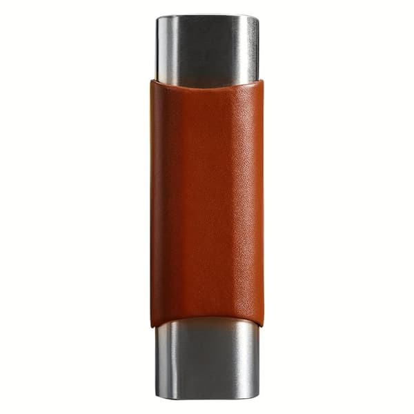 Resecigarrfodral, Dubbelfingerdesign, Äkta läder,Brun 1