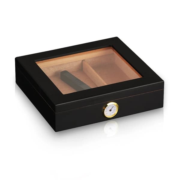 Cedertræ Rejse Humidor, Hygrometer Luftfugter, Cigar Etui, Stil 4