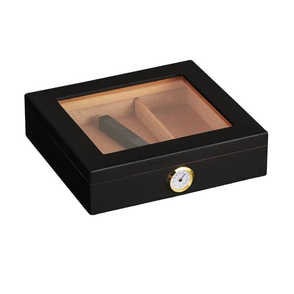 Cedertræ Rejse Humidor, Hygrometer Luftfugter, Cigar Etui, Stil 4