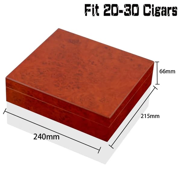 Cigar Humidor Boks, Bærbar Rejsekasse, Luftfugter Hygrometer, Khaki