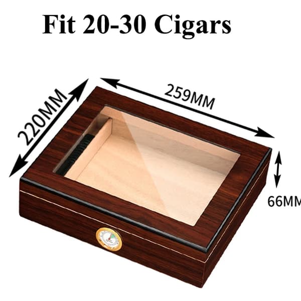 Cigarrumidorlåda, bärbar reseväska, luftfuktare hygrometer, LILA