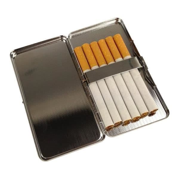 Cigarettlåda imiterad iPhone smatphone mobiltelefon * storlek: 11,2 x 5,8 x 1 cm * Material: metall * Kapacitet: 6