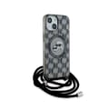 Miniatyrbild 3 av 6: Karl Lagerfeld IML Karl &amp; Choupette Head MagSafe Monogram Crossbody - Fodral för iPhone 15/14/13 (svart)