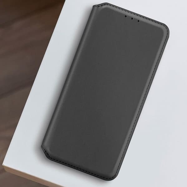 Fodral för Nokia 7.1 Med kortfack Videostöd Magnetisk Lock Svart