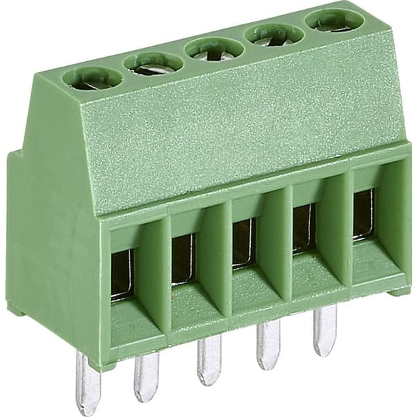 TE Connectivity 282834-5 Skruvklämma block 1.4 mm² Antal poler 5 Grön 1 st