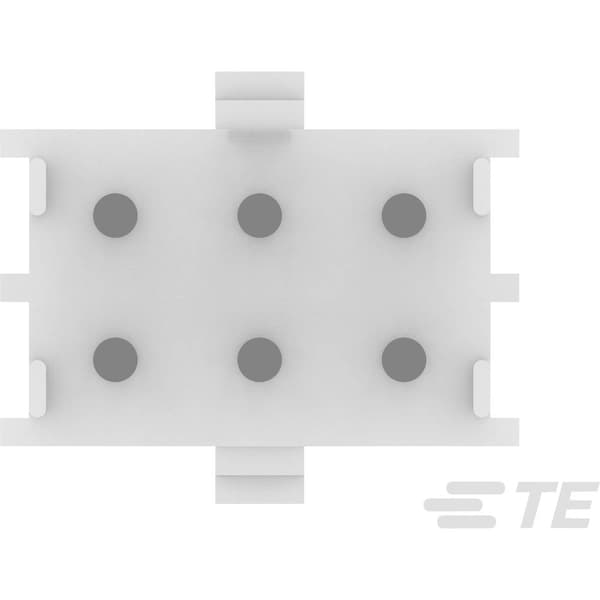 TE Connectivity Sockelhuskort MATE-N-LOK Totalt antal poler 6 Rastermått: 6.35 mm 350827-4 1 st
