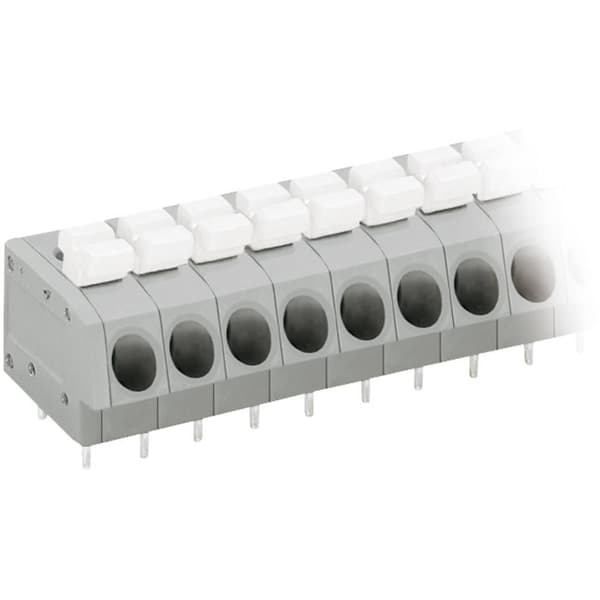 WAGO 804-112 Fjäderterminalblock 2.50 mm² Antal poler 12 Grå, Vit 1 st