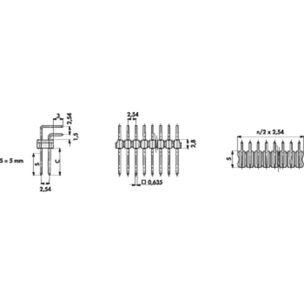 Fischer Elektronik Stiftlist (standard) Antal serier: 2 Antal positioner per rad: 36 SL 19/082/ 72/S 1 st