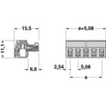 Miniatyrbild 3 av 3: Phoenix Contact Sockelhuskabel MC Totalt antal poler 7 Rastermått: 5.08 mm 1836121 1 st
