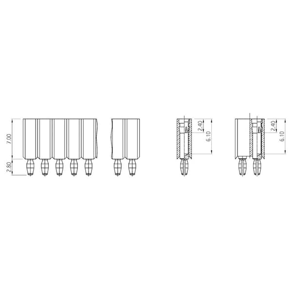 TRU COMPONENTS Honkontakt (precision) Antal serier: 1 Antal positioner per rad: 20 TC-0306PF-020-1-50-00 1 st