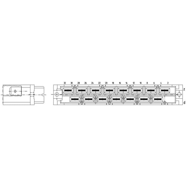ERNI 413170 Fjäderkontaktdon Totalt antal poler 125 Antal serier 5 1 st Tray