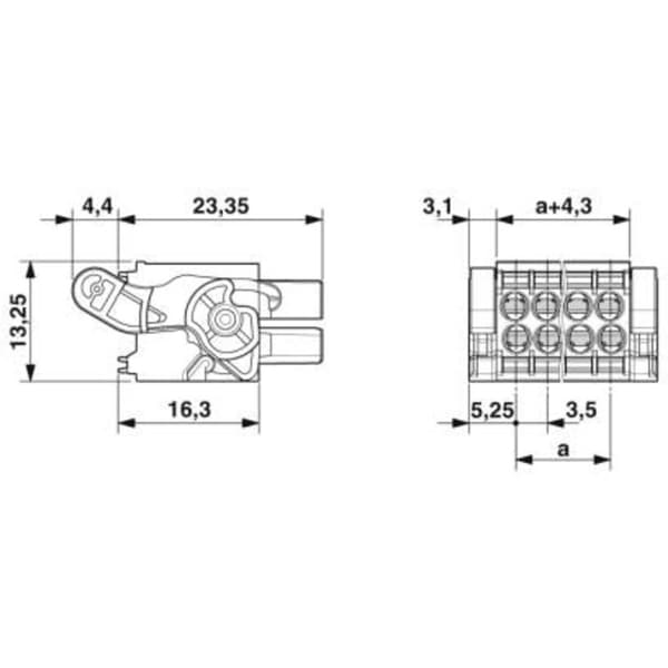 Phoenix Contact Sockelhuskabel Totalt antal poler 18 Rastermått: 3.5 mm 1790645 1 st