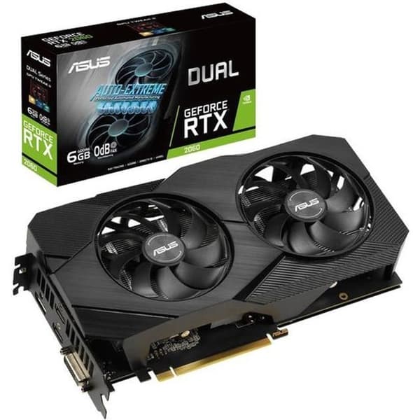 ASUS grafikkort Dual DUAL-RTX2060-O6G-EVO - GeForce RTX 2060 - 6 GB GDDR6 (90YV0CH2-M0NA00)