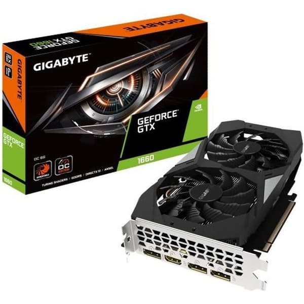 GIGABYTE GeForce GTX 1660 OC 6GB grafikkort (GV-N1660OC-6GD)