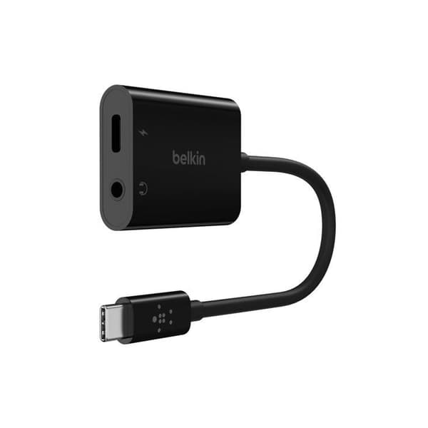 Belkin Rockstar Audio USB-C 3,5 mm-adapter + ladda (USB-C-ljudadapter kompatibel med iPad Pro 12.9, 11,