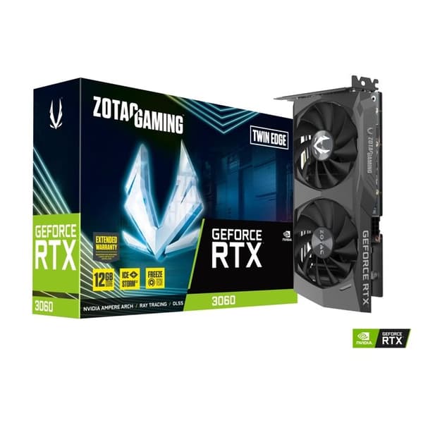 Grafikkort - Zotac - GeForce RTX 3060 Twin Edge - 12GB - PCI Express 3.0 - HDMI