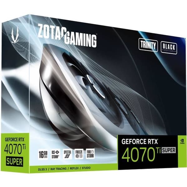 ZOTAC - Grafikkort - Nvidia GeForce RTX 4070 Ti Super Trinity Black 16GB