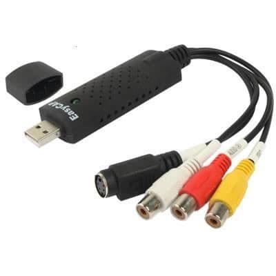 Videoinspelningsprodukt - EasyCap - Video+ljudfångststicka - USB 2.0 - Svart färg