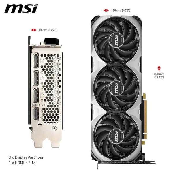 Grafikkort - NVIDIA - GeForce RTX 4060 Ti VENTUS 3X E - 8 GB - PCI Express 4.0 - HDMI/DisplayPort