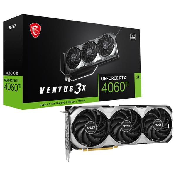 Grafikkort - NVIDIA - GeForce RTX 4060 Ti VENTUS 3X E - 8 GB - PCI Express 4.0 - HDMI/DisplayPort
