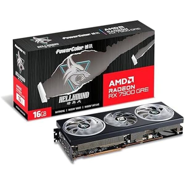 Grafikkort - Powercolor - AMD Radeon RX 7900 GRE Hellhound OC - 16GB GDDR6 - HDMI/DisplayPort
