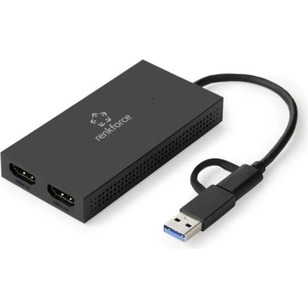 Renkforce Externt grafikkort DDR3 RAM USB-A, USB-C™ 5Gbps, HDMI™
