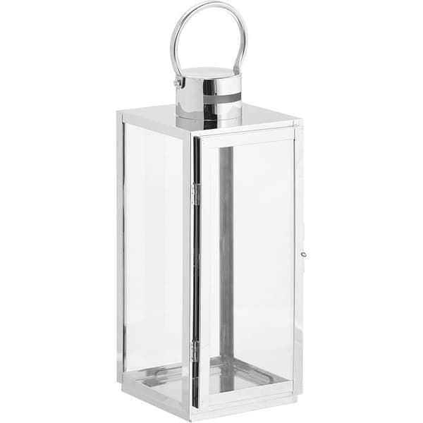 Gartenfreude Edelstahl Laterne 17 x 16 x 41 cm Lykta, Silver - 9000-1000-01