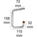 Miniatyrbild 3 av 3: Connex Takkrok 72 x 158 x 40 x 52 mm upp till 15 kg - DY222005