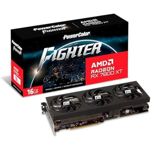 Grafikkort - Powercolor Fighter AMD Radeon RX 7800 XT - 16 GB GDDR6 - 3840 enheter - 2475 MHz