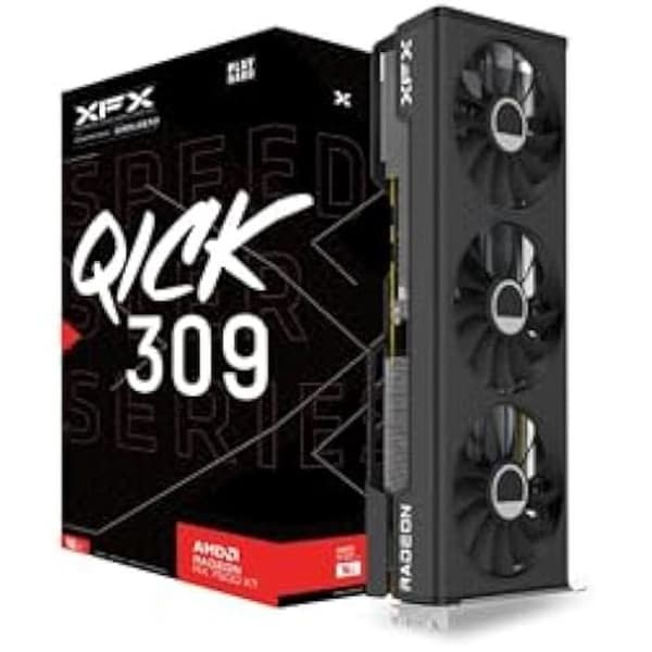 Grafikkort - XFX - Speedster QICK309 - Radeon RX 7600 XT - 3x DisplayPort - 1x HDMI - 2810 MHz
