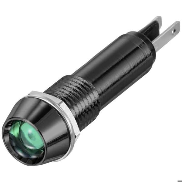 TRU COMPONENTS TC-12358856 LED-indikator ljus grön 12 V/DC, 24 V/DC 10 mm 40 ° 1 st.
