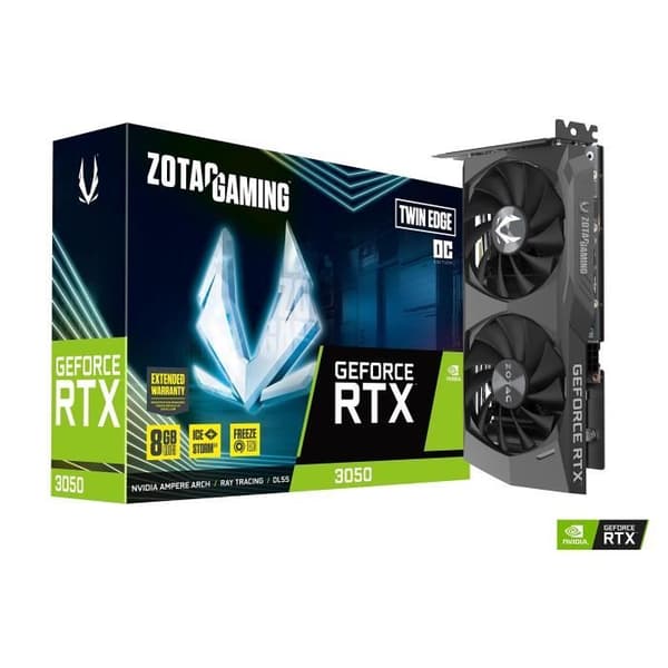 Grafikkort - Zotac - GeForce RTX 3050 - 8GB - Mini ITX - Gaming Svart