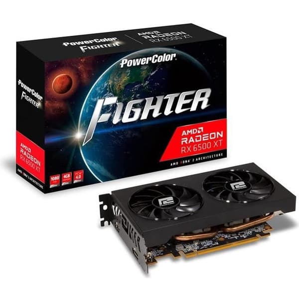 PowerColor Radeon RX 6500 XT Fighter 4GB Svart