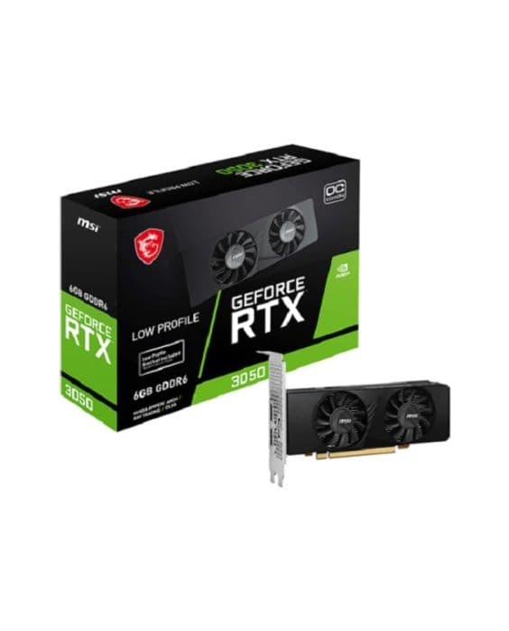 MSI - Grafikkort - GeForce RTX 3050 LP 6G OC Svart
