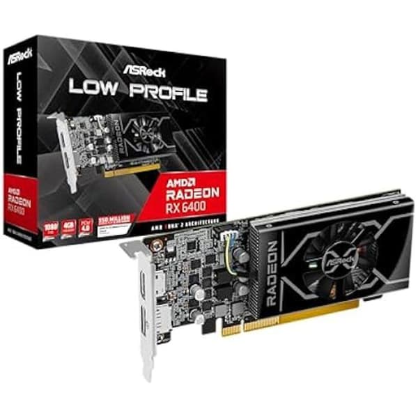 Grafikkort - ASRock - RX6400 - GDDR6 4 GB - 1 DisplayPort-port - 1 HDMI-port