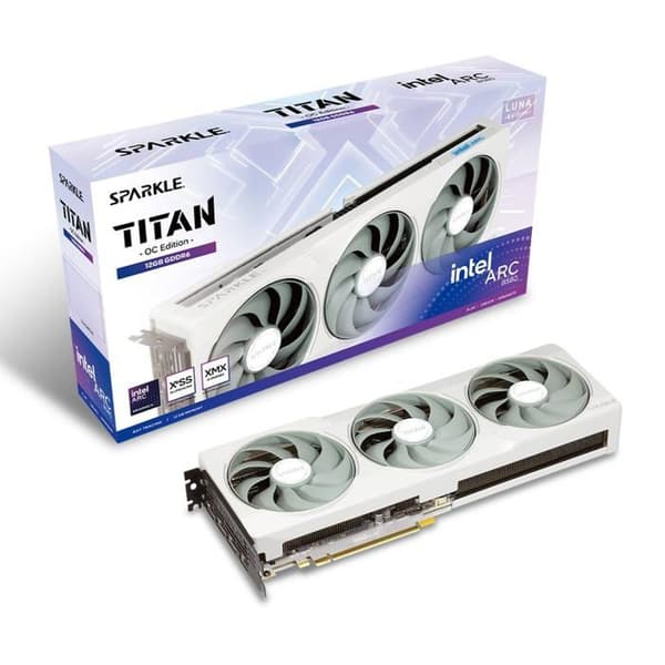 Grafikkort - SPARKLE - Arc B580 Titan Luna OC - NVIDIA GeForce GTX 1060 - 12 GB - PCI Express 3.0 x16