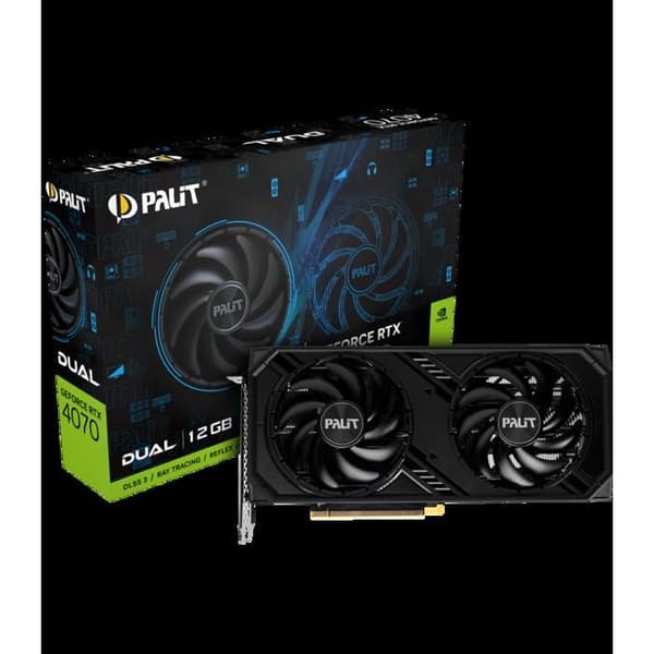 Grafikkort - Palit - GeForce RTX 4070 Dual - NVIDIA Ampere - 7680 x 4320 - VR Klart