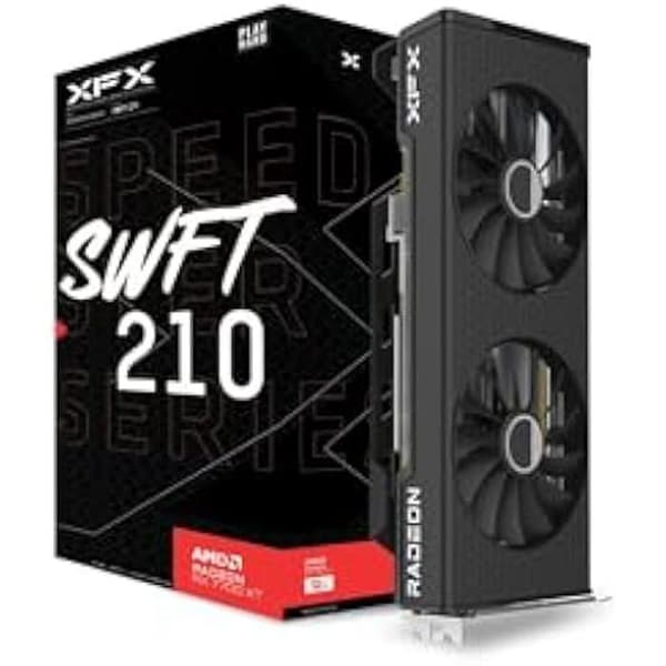 Grafikkort - XFX - Speedster SWFT210 - Radeon RX 7700XT - 3 HDMI 2.1 - Display Port 2.1 Svart