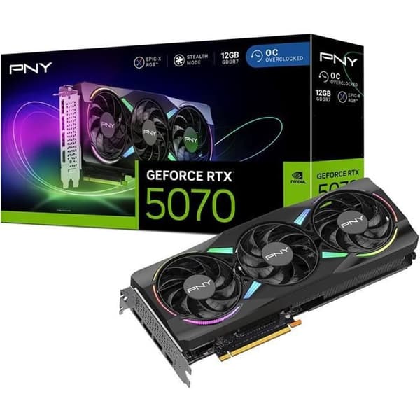 PNY - Grafikkort - GEFORCE RTX™ 5070 12GB ARGB OC